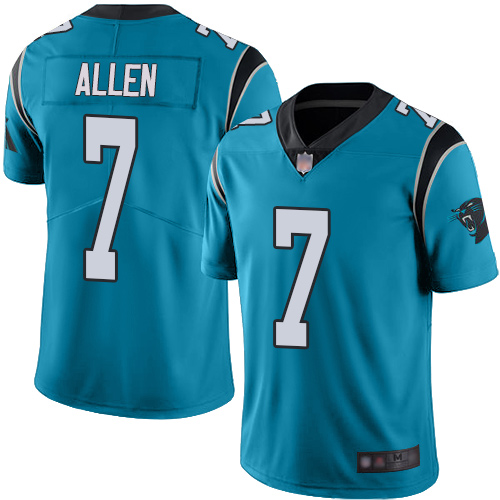 Carolina Panthers Limited Blue Youth Kyle Allen Alternate Jersey NFL Football #7 Vapor Untouchable